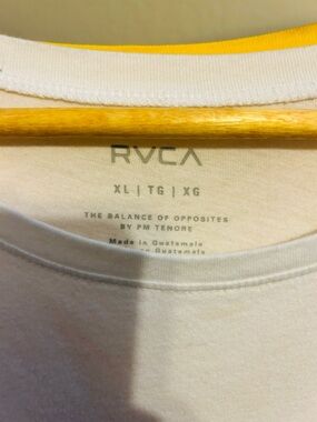 women’s RVCA bundle XL | white tank + yellow tee | minimal basics set